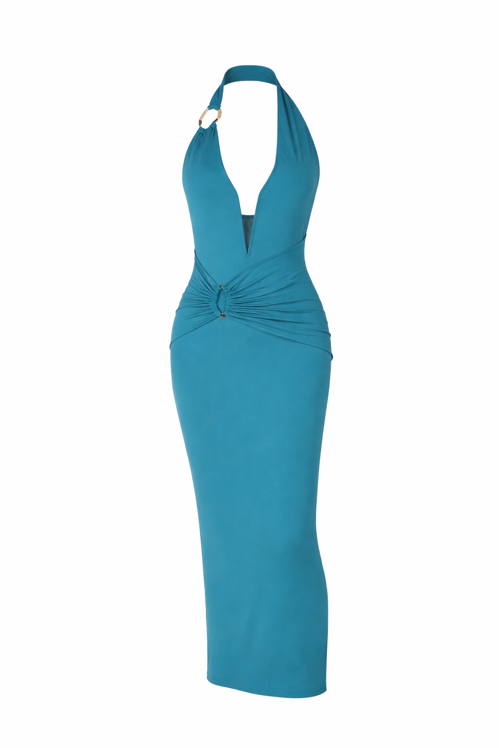 Damen Maxikleid mit V Ausschnitt elegant für Abende