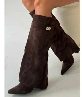 Eleganter Overknee Stiefel mit Logo Detail für Damen