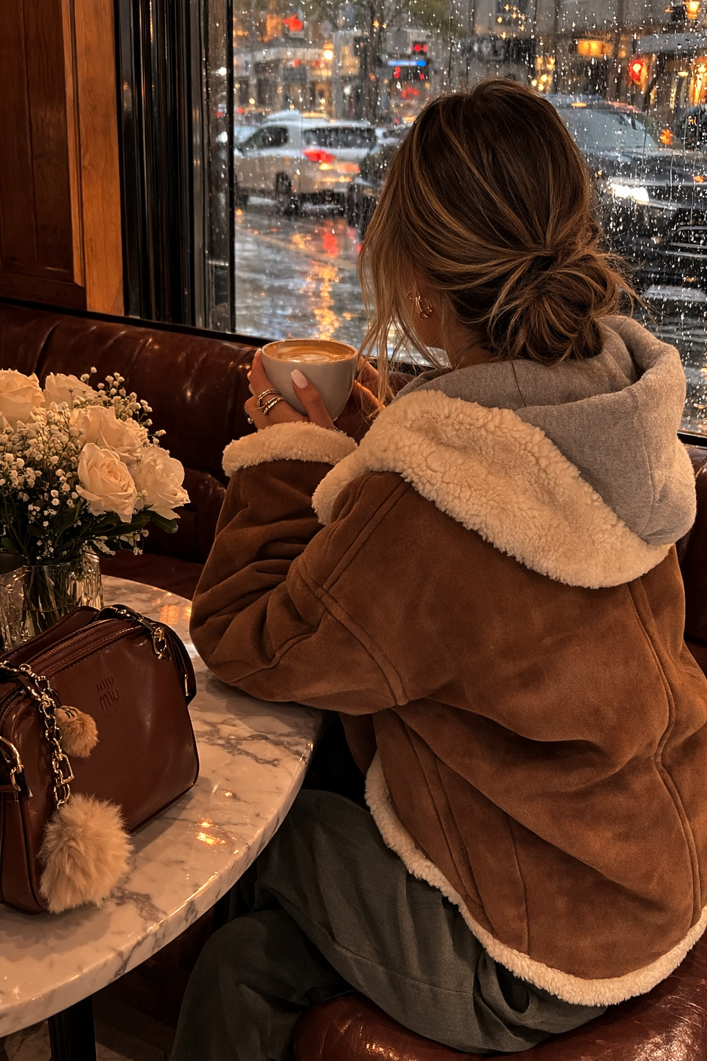 Winter Shearling Jacke für Damen mit warmem Kunstfell