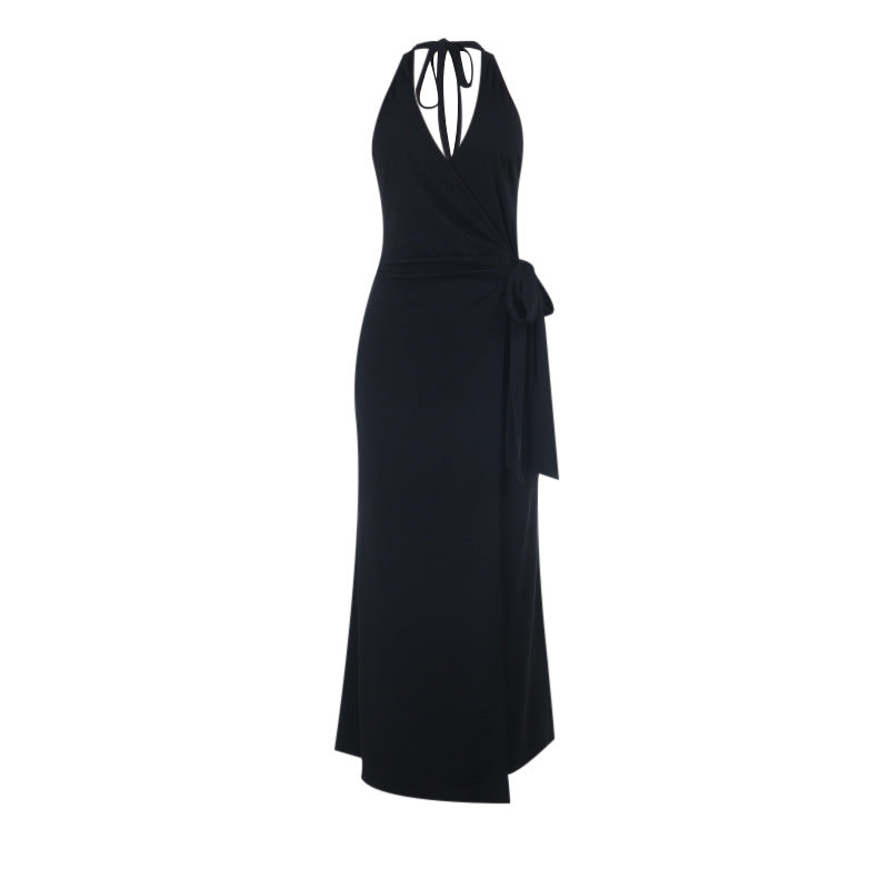 Elegantes Halter Bodycon Kleid mit Schlitz für Damen