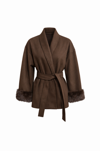 Arctic Grace Wollmantel für Damen elegant und warm