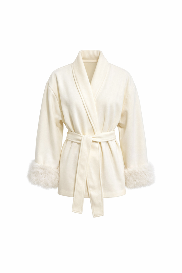 Arctic Grace Wollmantel für Damen elegant und warm