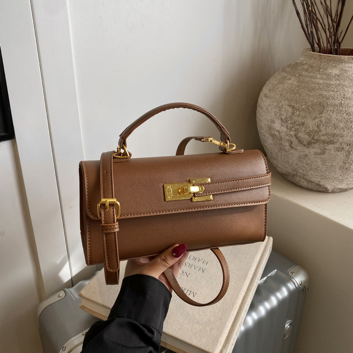 Elegante Handtasche mit Schlossverschluss für Damen