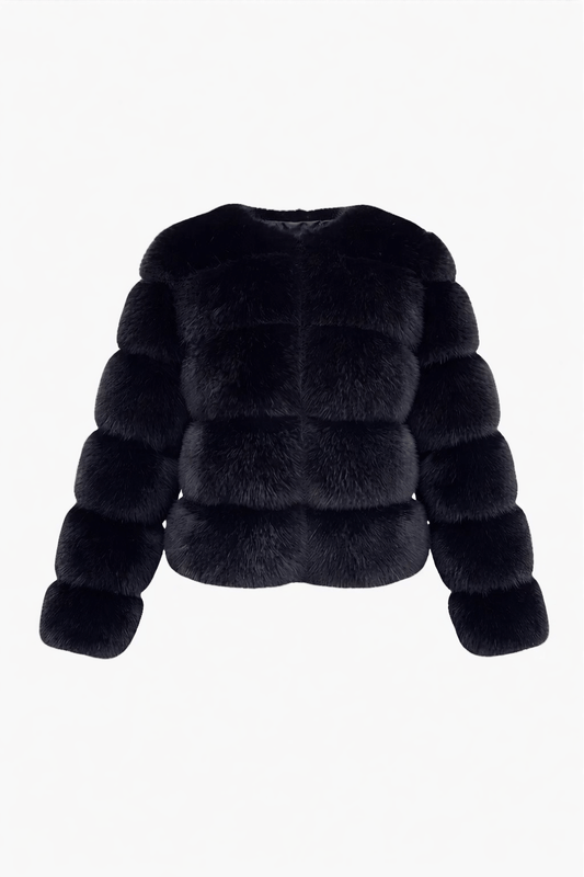 Trendige Kunstpelzjacke für Damen elegant und warm
