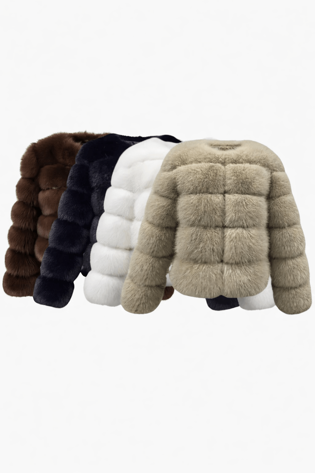 Trendige Kunstpelzjacke für Damen elegant und warm