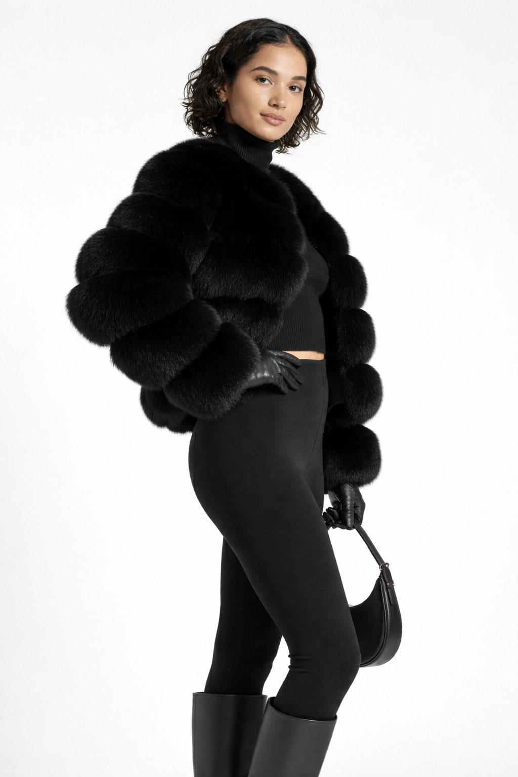 Trendige Kunstpelzjacke für Damen elegant und warm