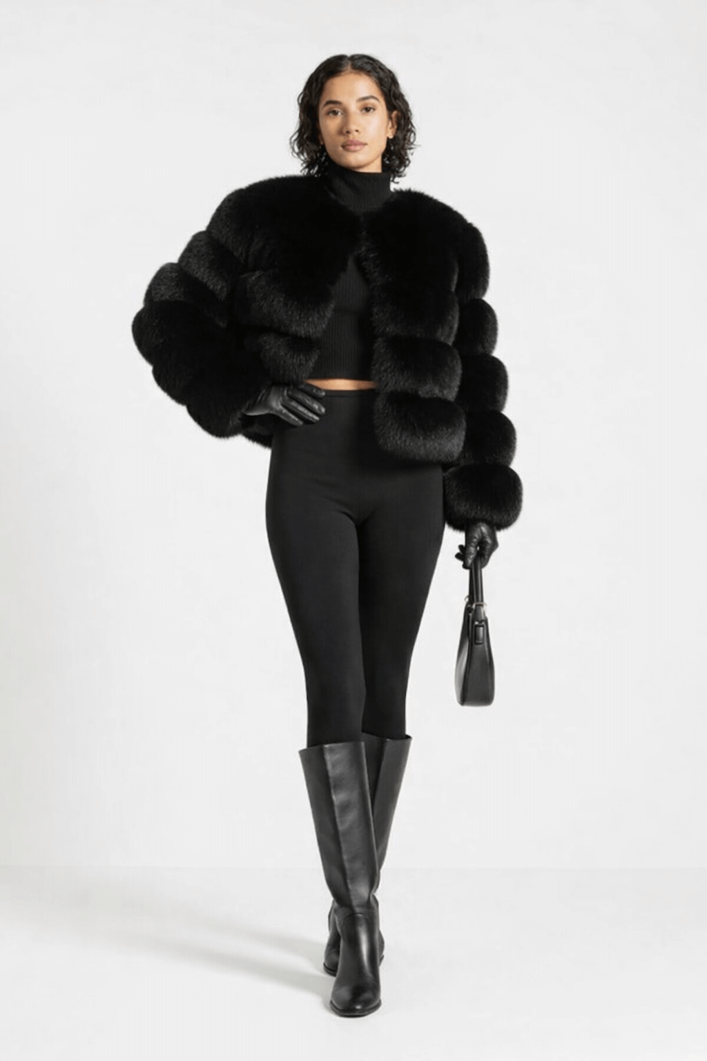 Trendige Kunstpelzjacke für Damen elegant und warm