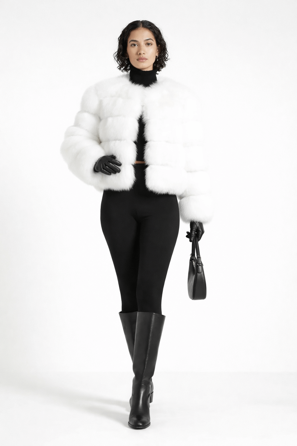 Trendige Kunstpelzjacke für Damen elegant und warm