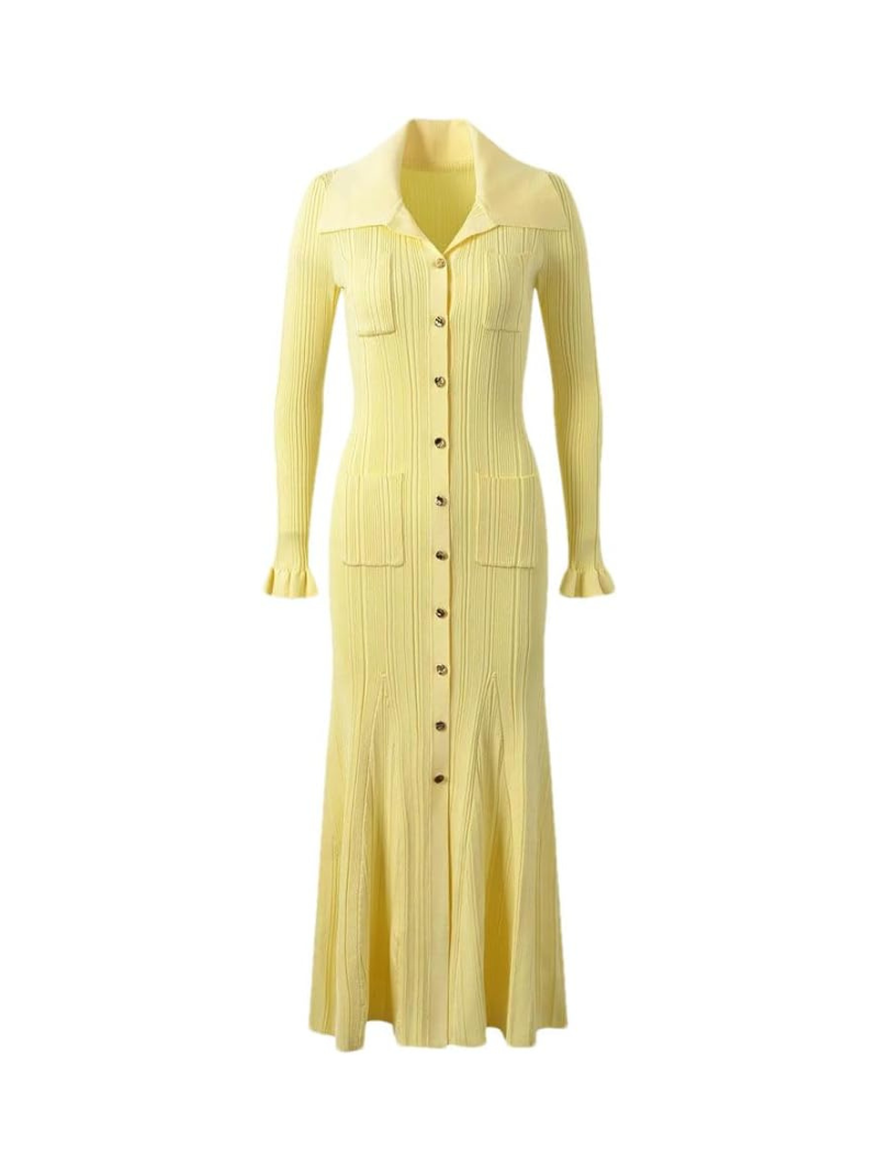 Bianca Sun Maxikleid für Damen elegant gelb Sommerkleid