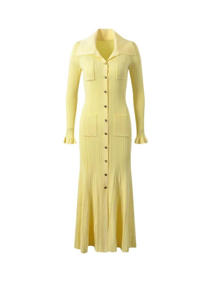 Bianca Sun Maxikleid für Damen elegant gelb Sommerkleid