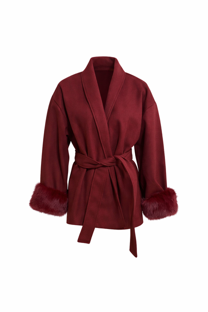 Arctic Grace Wollmantel für Damen elegant und warm