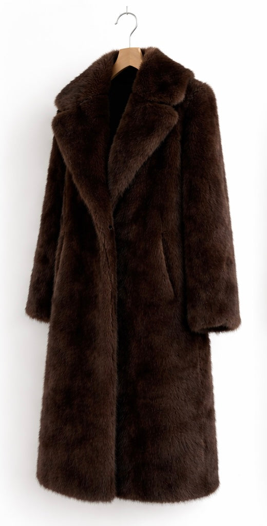 Hochwertiger Kunstpelzmantel für Damen im eleganten Stil