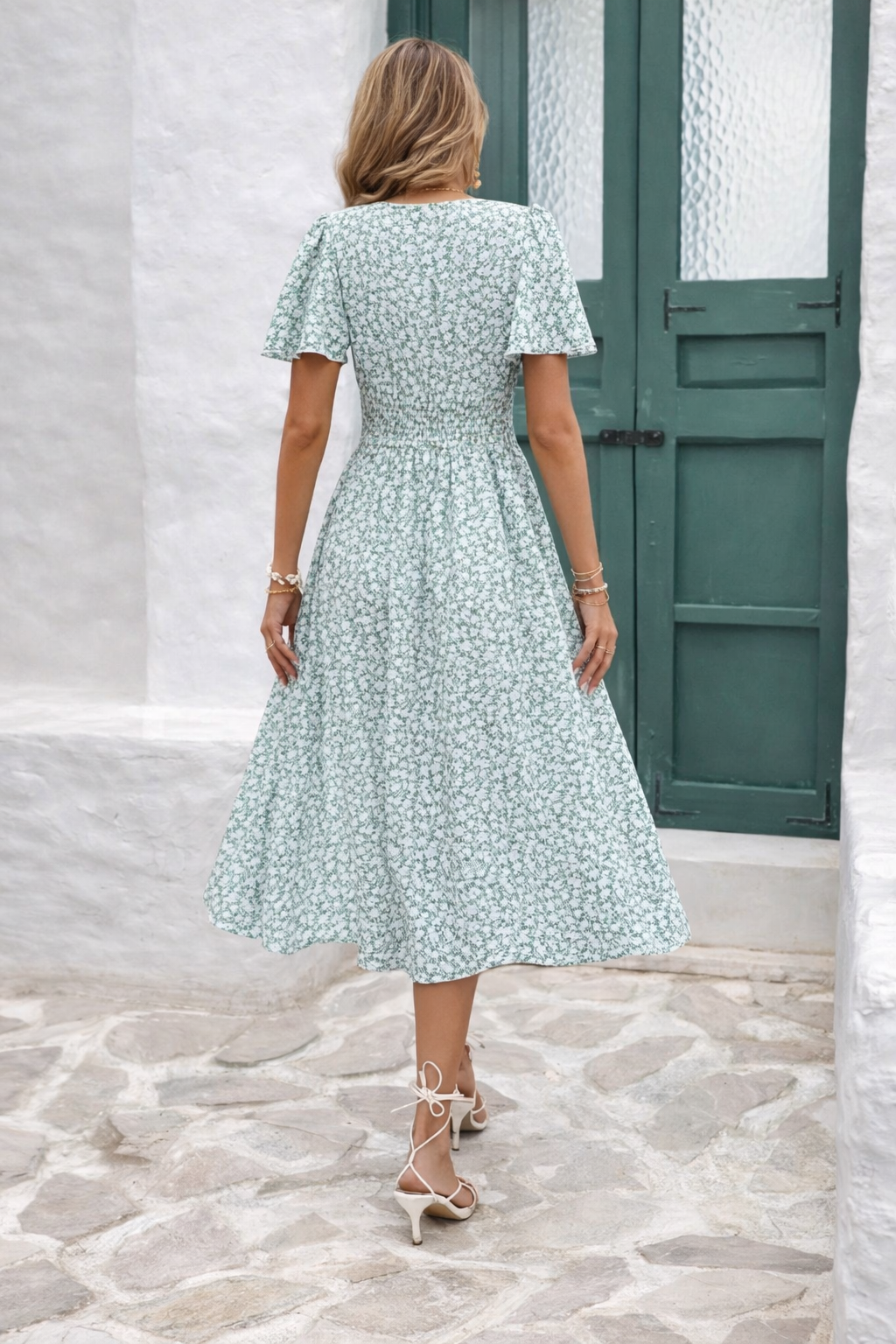 Sommerkleid mit Blumenmuster Damen elegant für den Sommer