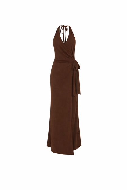 Elegantes Halter Bodycon Kleid mit Schlitz für Damen