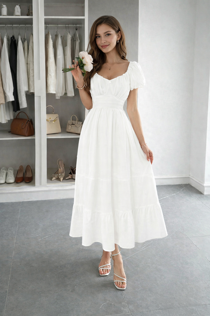 Elegantes Maxikleid mit offenem Rücken und A-Linien Schnitt