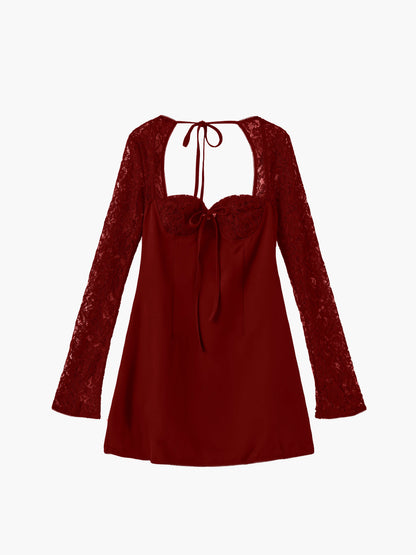 Elegantes Spitzen Minikleid mit Spitzendetails für Damen