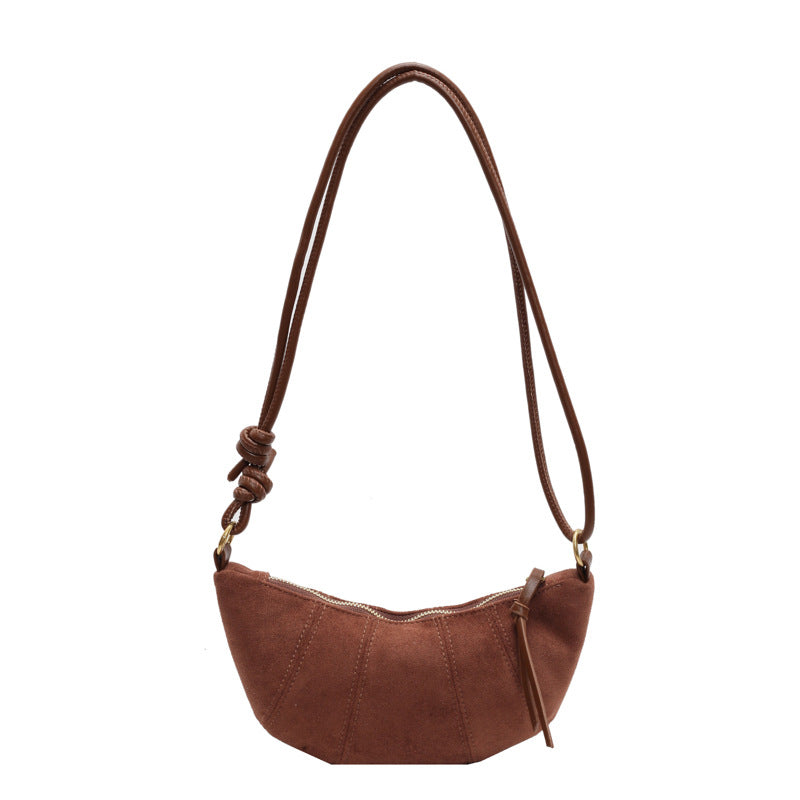 Italian Suede Shoulder Bag Luna Premium Leather Handbag