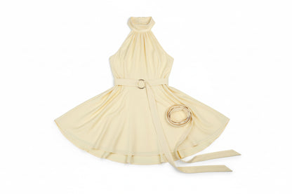 Elegantes A-Linien-Kleid mit Cross-Lacing Details Damen